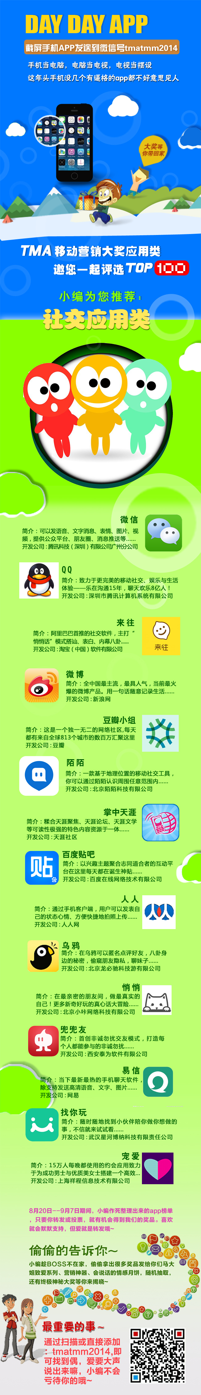 【DAY DAY APP-社交应用类】TMA邀你一起来评选APP TOP100